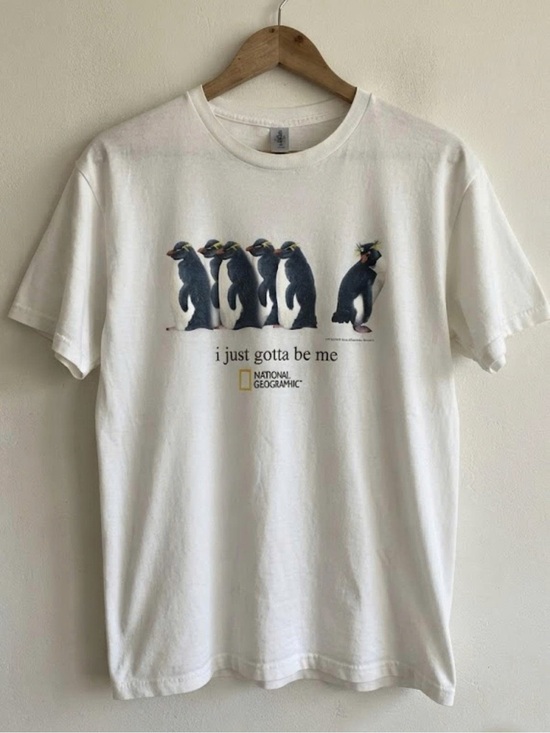 Gildan Other - Gildan White National Geographic Penguin Graphic Tee | Unisex Shirt